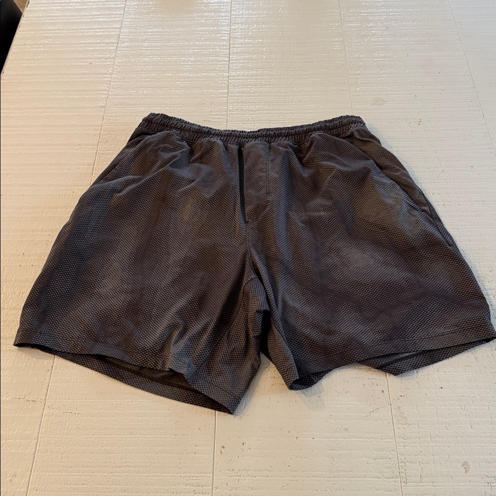 lululemon Pace breaker 7inch liner less Black and Gray Athletic Shorts